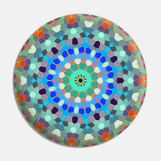 Colorful Mandala Octagon Shaped Tiles Pin by KaSaPo