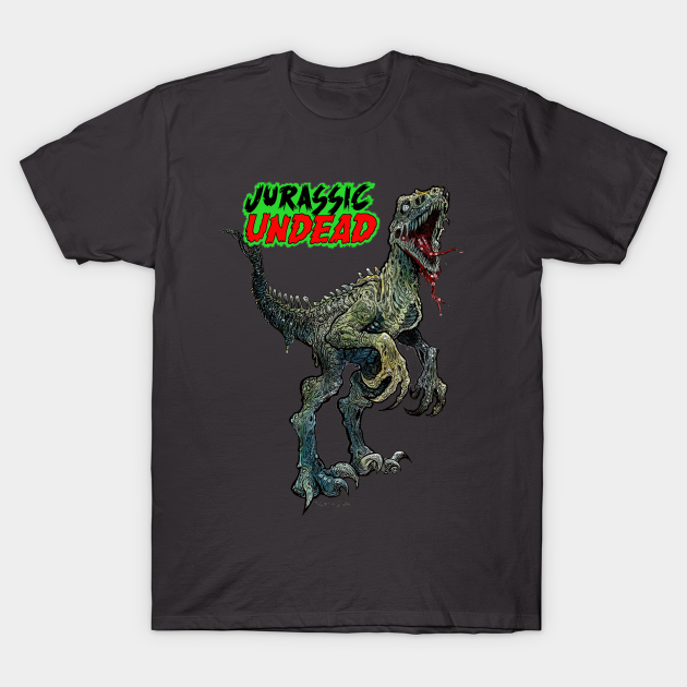 Discover Jurassic Undead Raptor - Jurassic Zombies - T-Shirt