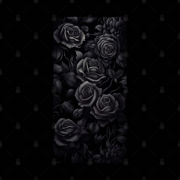 black roses pattern background by Maverick Media