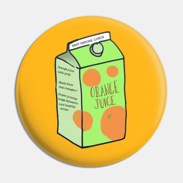 Orange Juice Pin by Kcael