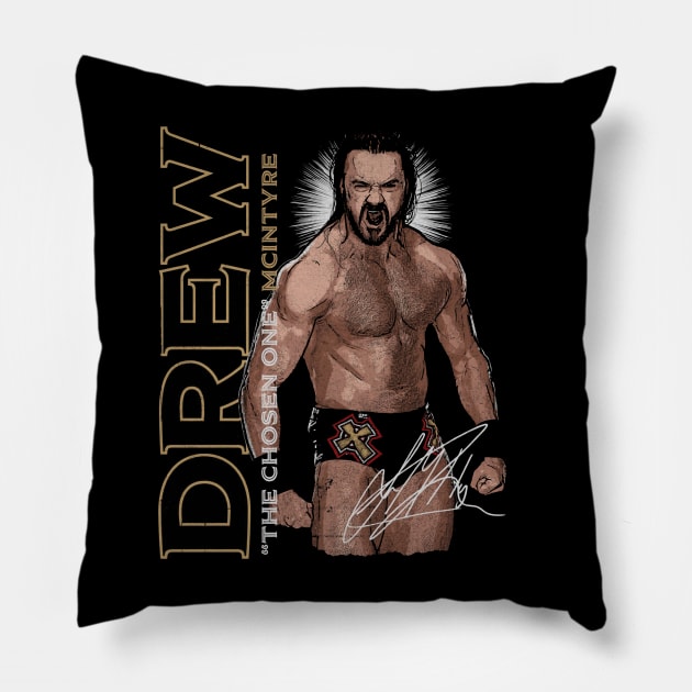 Drew McIntyre The Chosen One Pose Pillow by MunMun_Design