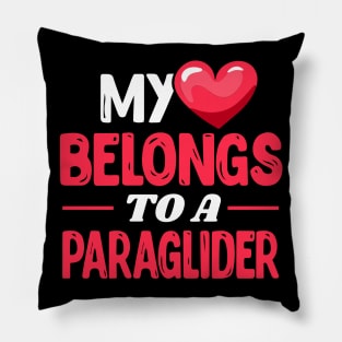 My heart belongs to a Paraglider Pillow