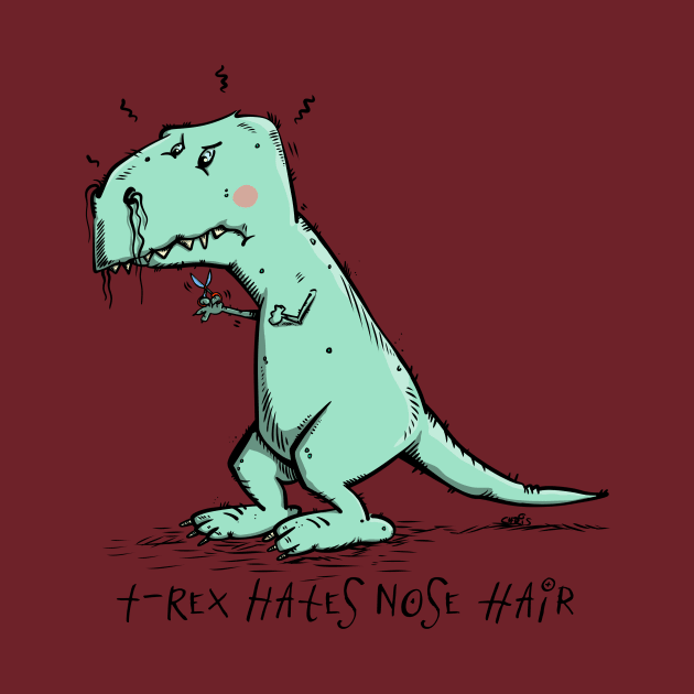 T-Rex hates Nose Hair by schlag.art