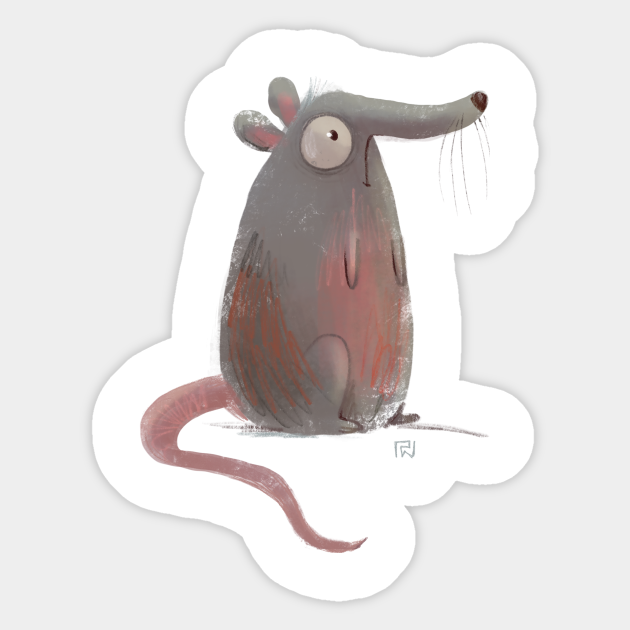 Cute rat - Cartoon Rat - Sticker | TeePublic Cute rat - Cartoon Rat - Sticker | TeePublic