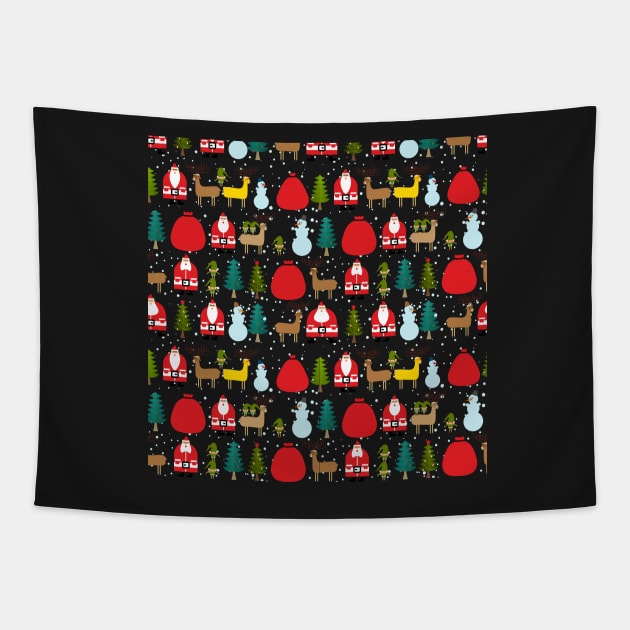 Winter Christmas Pattern Tapestry by monicasareen