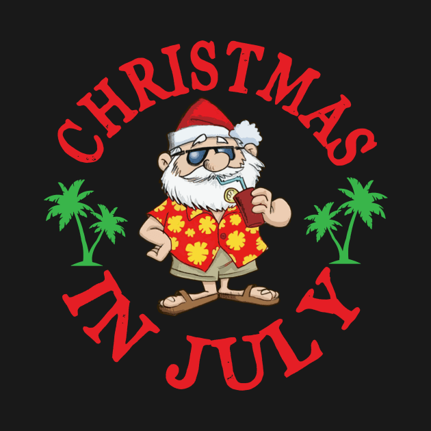 Christmas in July Santa Hat Sunglasses Summer by Kaileymahoney