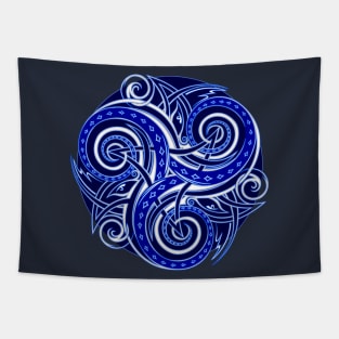 Celtic disk and Triskele symbol Tapestry