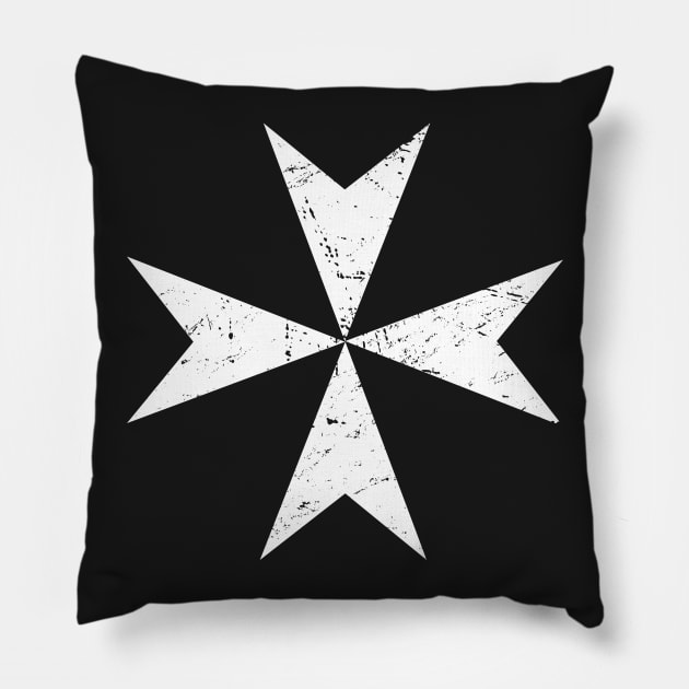 Templar Maltese Cross | Renaissance Festival Design Pillow by MeatMan