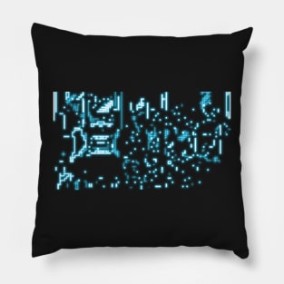 Neon circuits v2 Pillow