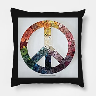 Printed Paper Quilling Art. Peace Sign.Any Occasion gift. Framed Art. Paper cut art Pillow