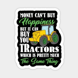 Funny Farmer designs I Tractor Happiness Gift Magnet