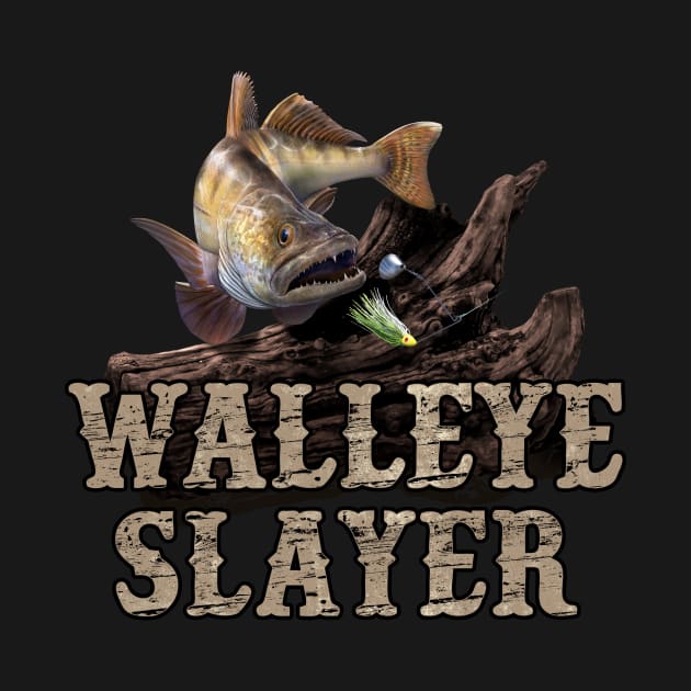 Walleye Slayer Fishing Gift by MarkusShirts