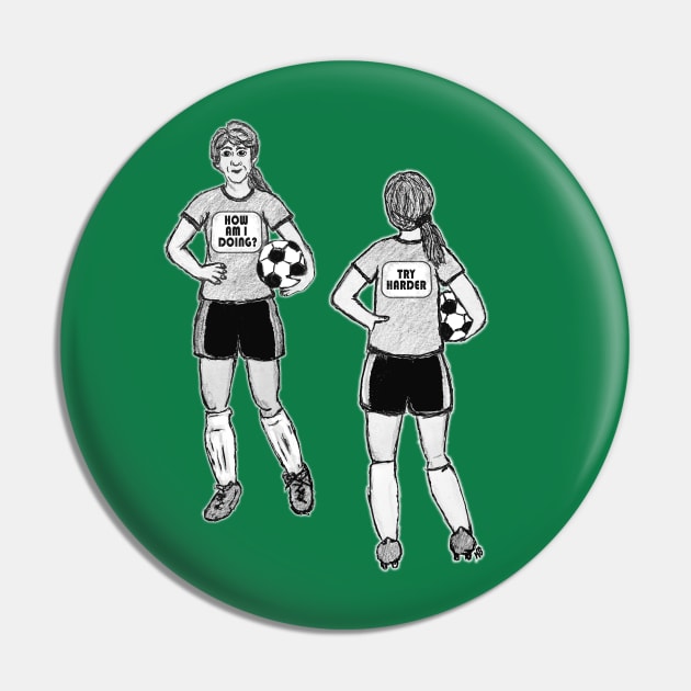 Soccer Player Pin by BlueTiger