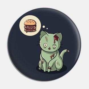 Zombie Cat Can Haz Brain Burger? Pin