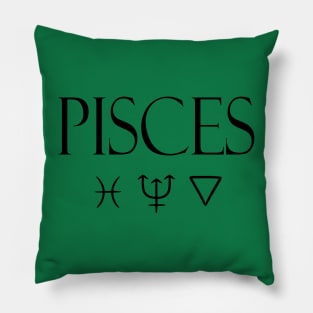 Pisces Glyph Planet Element Pillow