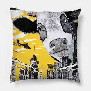 Cowzilla Funny Cow T-Shirt - Gift for Cow Lovers Pillow