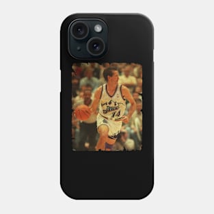 Jeff Hornacek - Vintage Design Of Basketball Phone Case