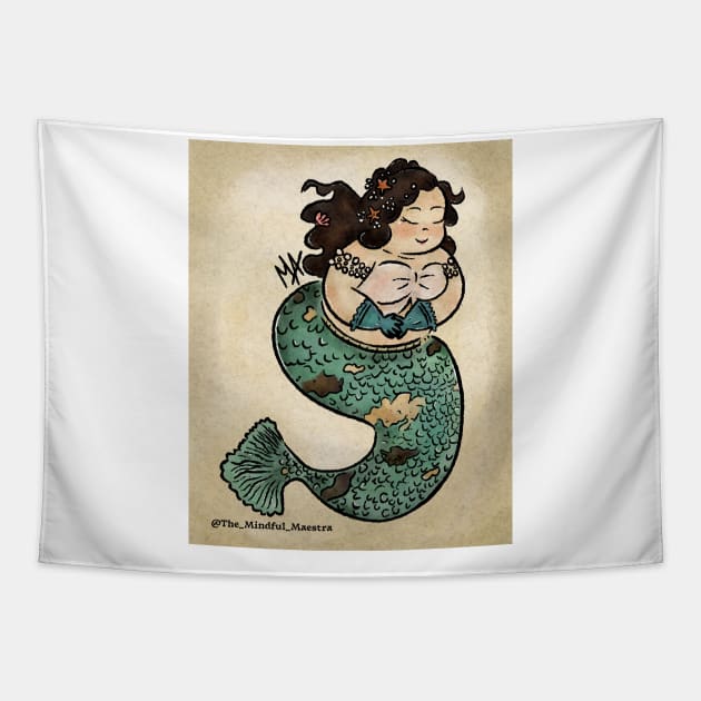 Hokusai Mermaid Tapestry by The Mindful Maestra