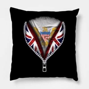 Virgin Islander Flag  Virgin Islands Flag zipped British Flag - Gift for Virgin Islander From Virgin Islands Pillow