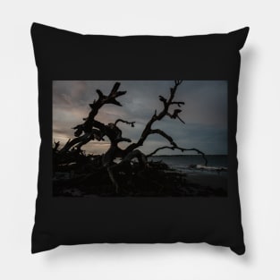 Driftwood Beach on Jekyll Island Pillow