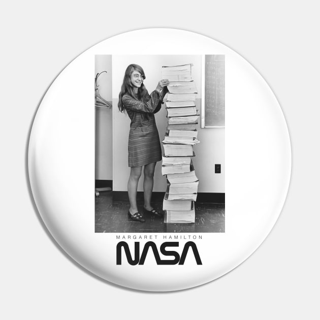 Nasa hero Margaret Hamilton Pin by renduh