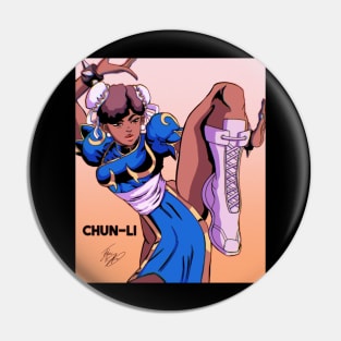 Melanated Chun-Li Pin