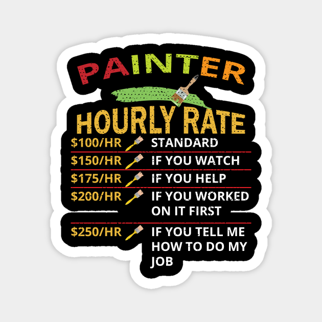 Gift For Painter and Painting Lover Painter Hourly Rate Painter