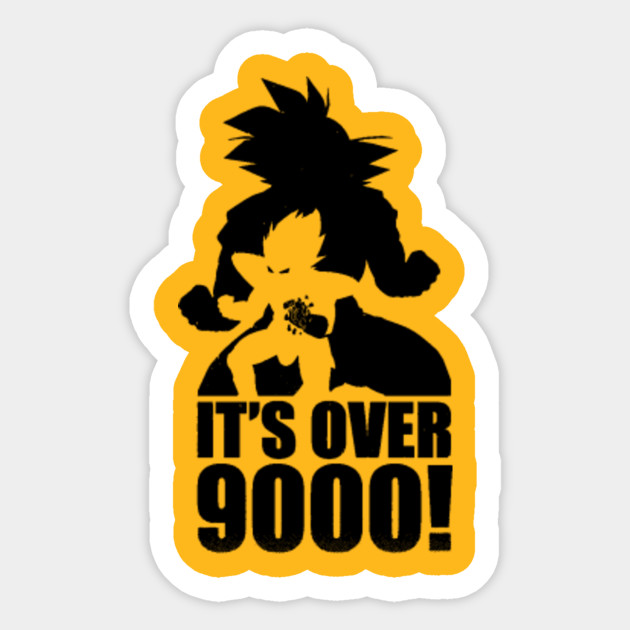 It S Over 9000 Dragon Ball Z Sticker Teepublic Uk
