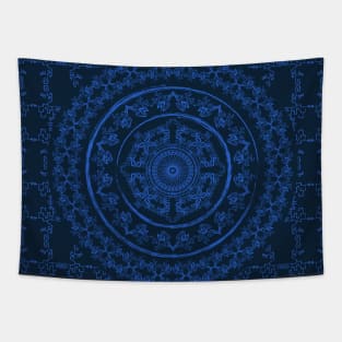 Dark Indigo mandala Tapestry