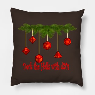 Deck the Halls With d20s Pillow