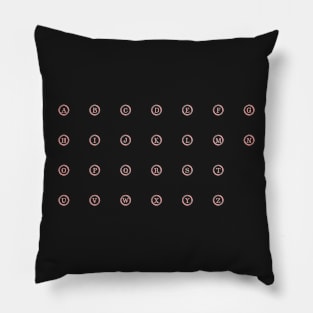 Pink Type Keys Pillow