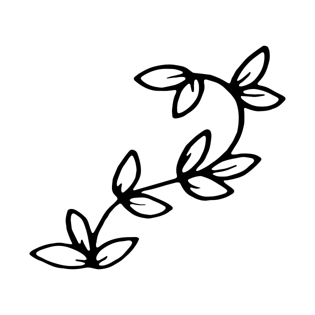 Simple Leaves line art by VANDERVISUALS