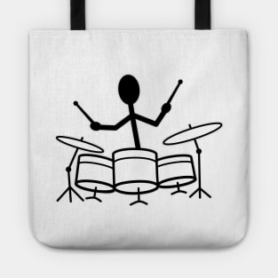 Drummer Musician Stick Figure Tote