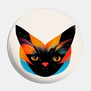 Abstract Cat Pin