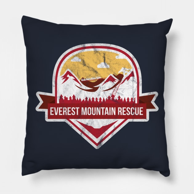 Everest Mountain Rescue Team Pillow by DeepDiveThreads