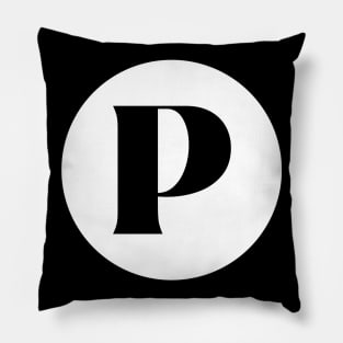 P (Letter Initial Monogram) Pillow