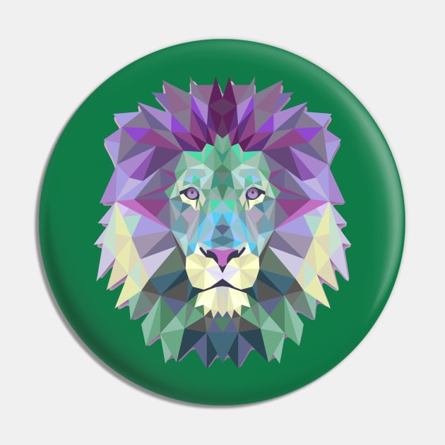 Lion Head Pin by Mako Design 