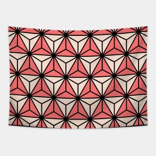 Art Deco Pattern No 57 - Pink - Diamond Texture Tapestry