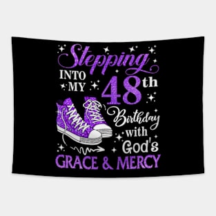 Stepping Into My 48th Birthday With God's Grace & Mercy Bday Tapestry