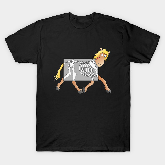 Horse Xray Cartoon Gold Mane T Shirt Teepublic Au