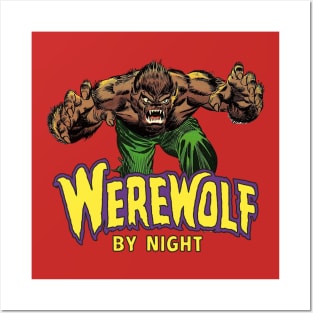 Pyramid America Marvel Poster - Werewolf by Night - Werewolf Comic Cover -  11 x 17 Framed Poster Wall Art Ideal for Marvel Room Decor, Home Decor