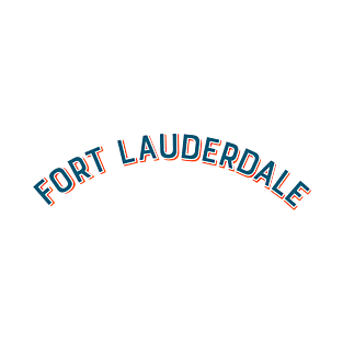 Fort Lauderdale Florida Vintage Arch Letters T-Shirt