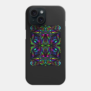 To Infinity (Fluid Glitch Neon Abstract Art) Phone Case