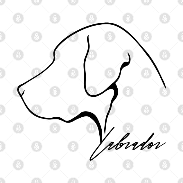 Proud Labrador profile dog Lab lover gift by wilsigns