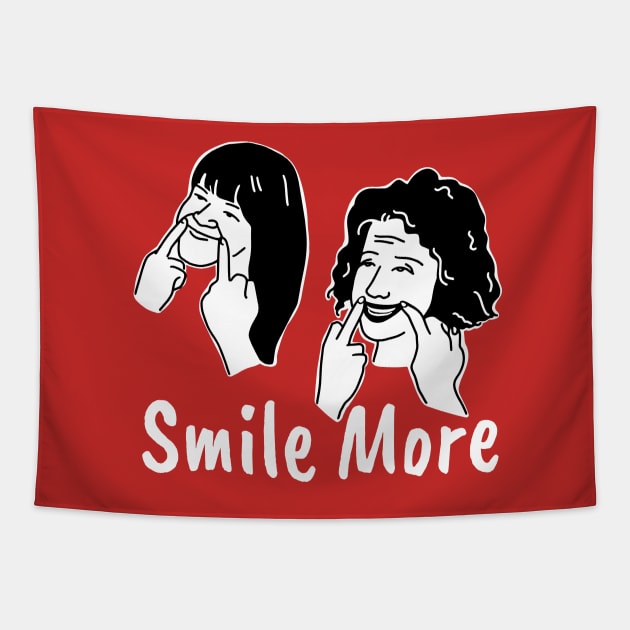 SMILE MORE Broad City Tapestry by SusanaDesigns