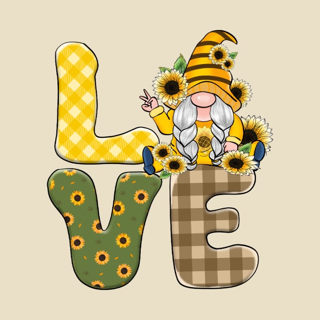 Sunflower Spring Love Gnome Gonk by Rebel Merch