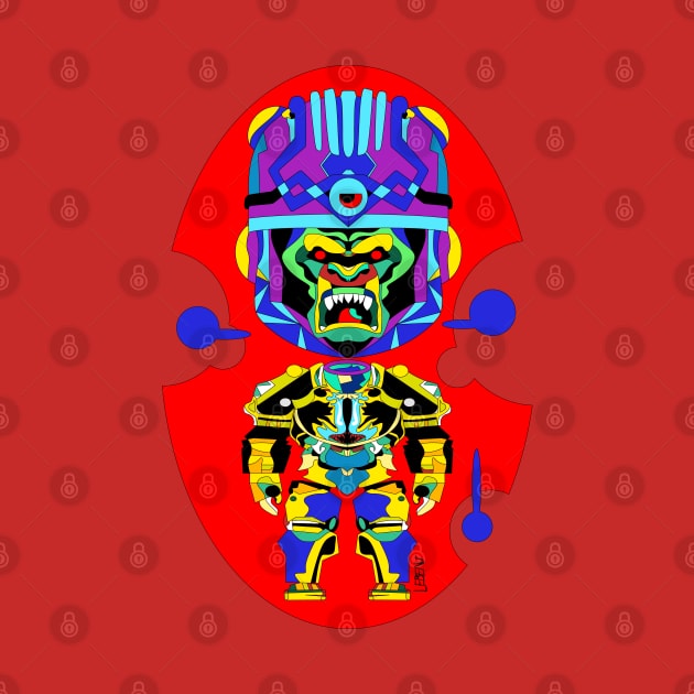 mexican sisimite ecopop ape with mecha omega armor by jorge_lebeau