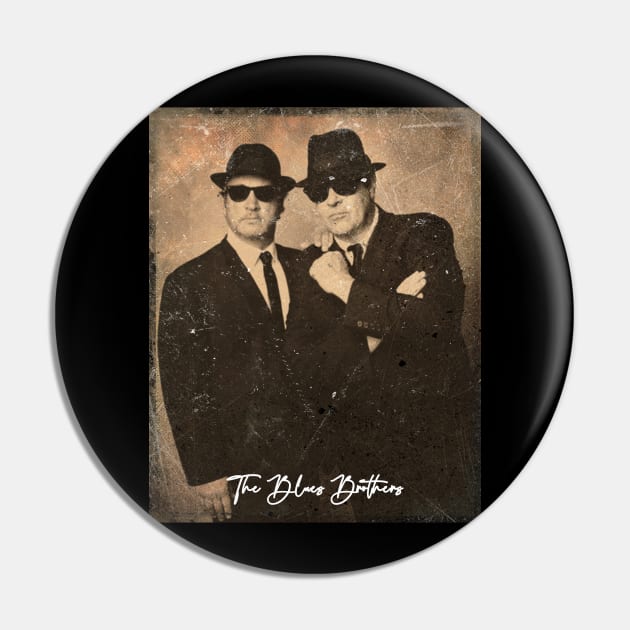 Vintage The Blues Brothers 80s Style Pin by Ihkwan Art