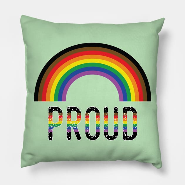 LGBTQIA Inclusive Rainbow Pride Flag - Pride 2018 Pillow by cricky