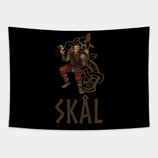 Viking Warrior With Beer. Skål! Tapestry